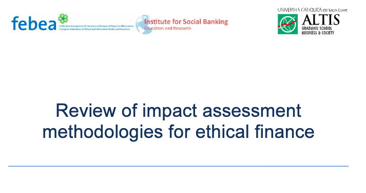 You are currently viewing REVIEW OF IMPACT ASSESSMENT METHODOLOGIES FOR ETHICAL FINANCE